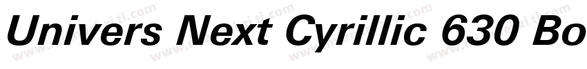 Univers Next Cyrillic 630 Bold字体转换